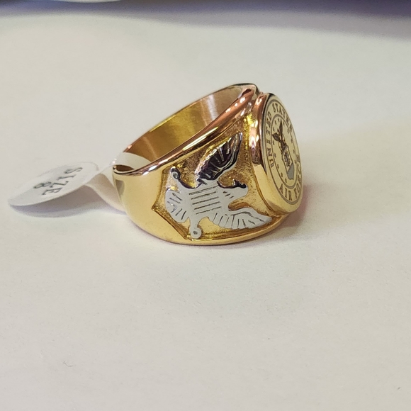 New Stainless Steel Air Force ring size 8 thru 13 usually available. Please ask - Picture 3 of 5